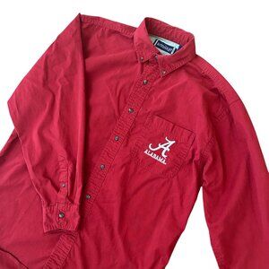 University of Alabama Mens Long Sleeve Button Up Size Large Game Day Spirit Wear